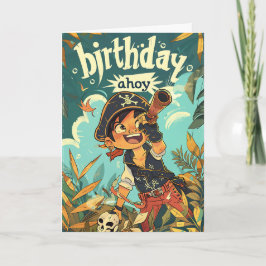 Pirate zum Geburtstag! Karte