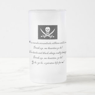 PirateLife, GlassSteinMug Mattglas Bierglas