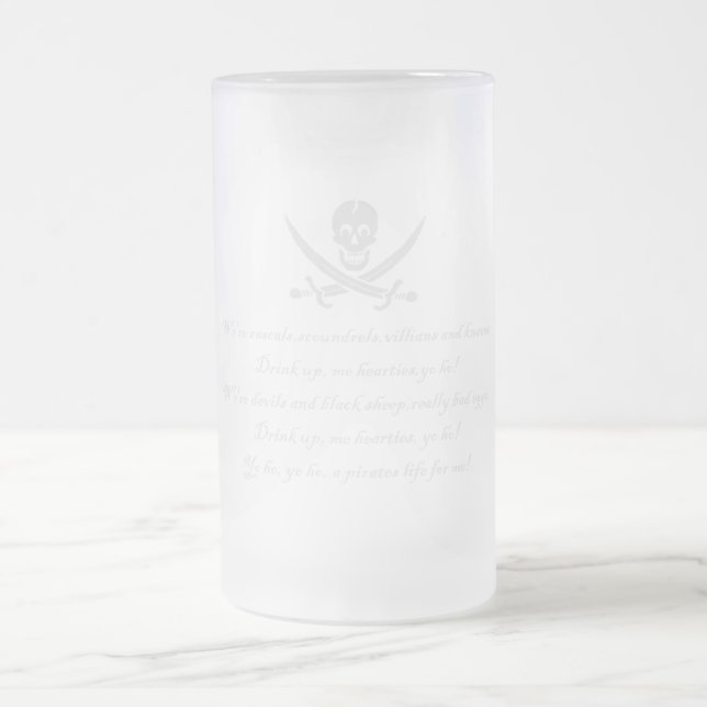 PirateLife, GlassSteinMug Mattglas Bierglas (Mittel)