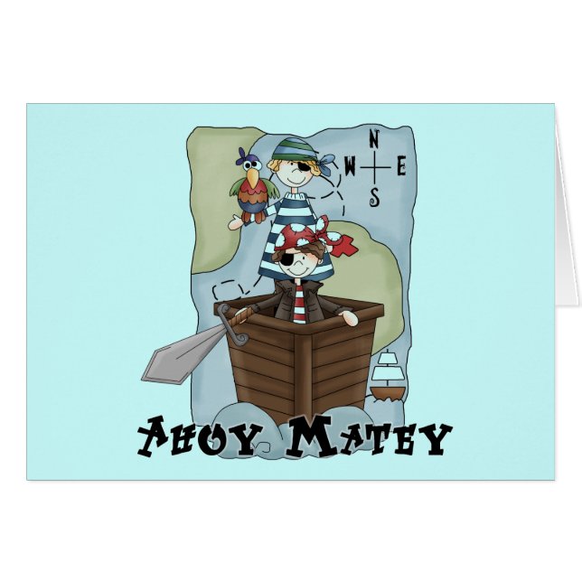 Piraten ahoi Tshirs und Geschenke (Vorderseite (Horizontal))