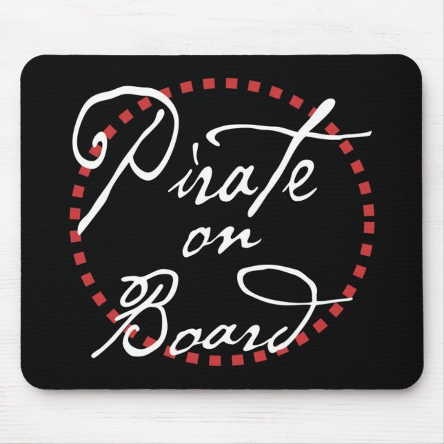 Piraten-an Bord Mausunterlage Mousepad (Vorne)