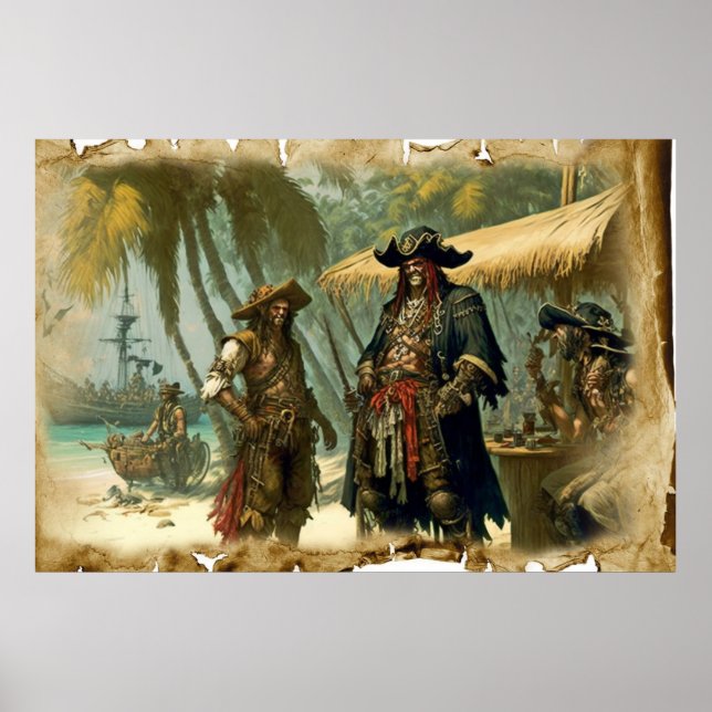 Piraten auf Schatzinsel Poster (Vorne)