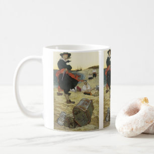 Piraten aus alter Zeit, William Kidd vergräbt eine Tasse