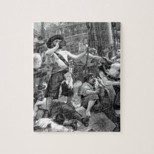 Piraten aus der Vergangenheit, die auf dem Schiff  Puzzle