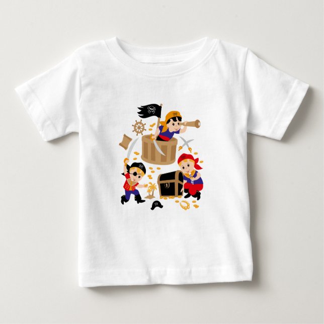 Piraten Baby T-shirt (Vorderseite)