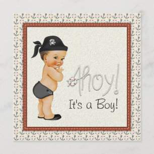 Piraten-Babyparty Einladung
