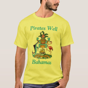 Piraten, Bahamas mit Wappen T-Shirt