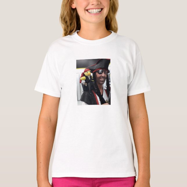 Piraten brauchen keinen Papageien-T - Shirt (Vorderseite)