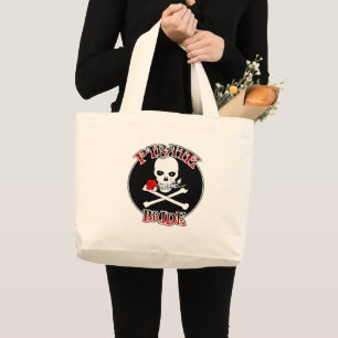 Piraten-Braut-Taschen-Tasche Jumbo Stoffbeutel