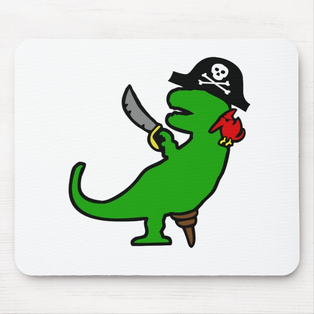 Piraten-Dinosaurier Mousepad (Vorne)