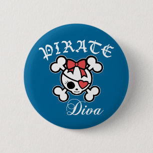 Piraten-Diva Button