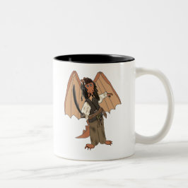 Piraten-Drache zwei - Ton-Tasse Zweifarbige Tasse