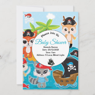 Piraten-Einladung zur Babyparty Einladung