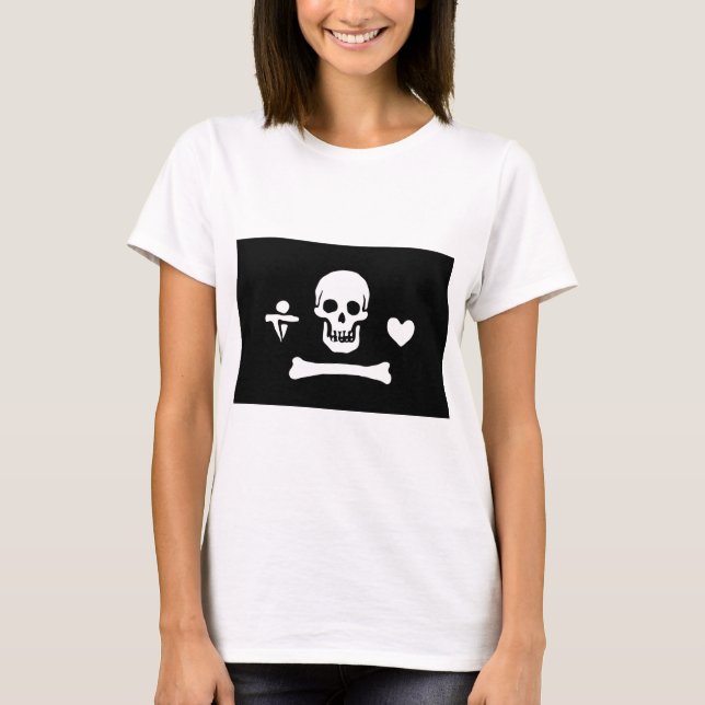 Piraten-Flagge von Stede Mütze T-Shirt (Vorderseite)
