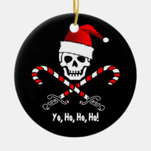 Piraten-Flagge Yo Ho Ho Sankt Weihnachtsverzierung Keramikornament