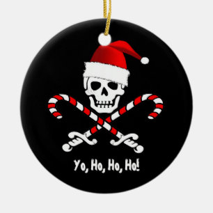Piraten-Flagge Yo Ho Sankt Weihnachtsverzierung Keramik Ornament