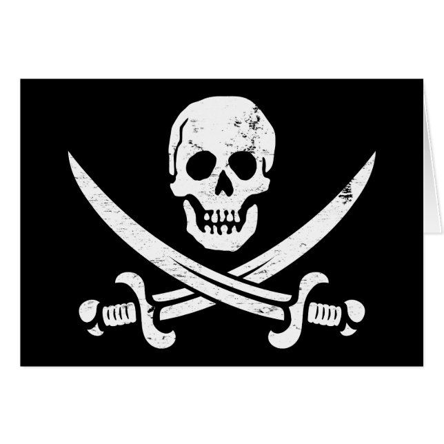 Piraten-Flaggen-Piratenflagge Johns Rackham (Vorderseite (Horizontal))