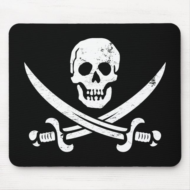 Piraten-Flaggen-Piratenflagge Johns Rackham Mousepad (Vorne)