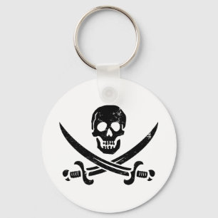 Piraten-Flaggen-Piratenflagge Johns Rackham Schlüsselanhänger