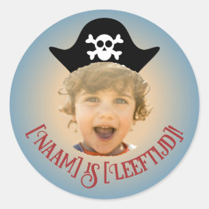 Piraten Foto Sticker – Eigener Name & Alter -