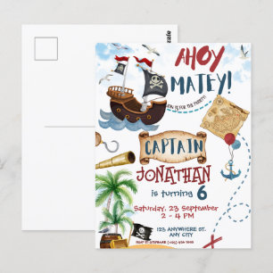 Piraten-Geburtstag Postkarte