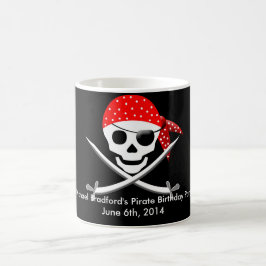 PIRATEN-GEBURTSTAGS-TASSE - PERSONIFIZIEREN SIE KAFFEETASSE