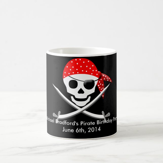 PIRATEN-GEBURTSTAGS-TASSE - PERSONIFIZIEREN SIE KAFFEETASSE (Mittel)