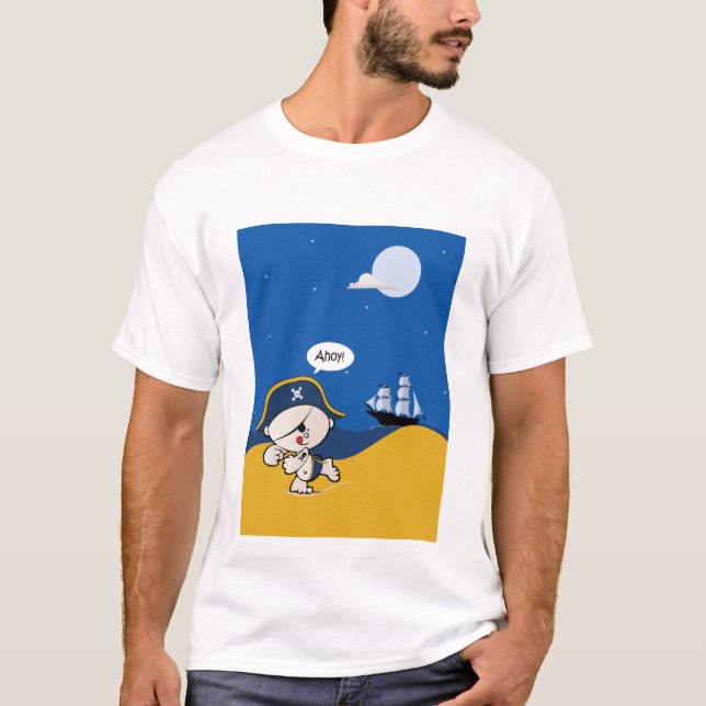 Piraten-grafisches T-Shirt für Kinder (Vorderseite)