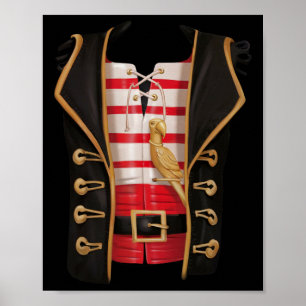 Piraten Halloween Kids Kostüm T-Shirt Poster