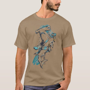 Piraten-Hammerhai-Shirt für Männer in Farbe T-Shirt
