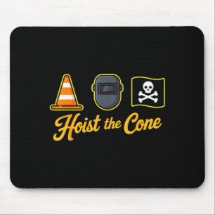 Piraten hissen den Kegel lustiger Spruch Baseball Mousepad