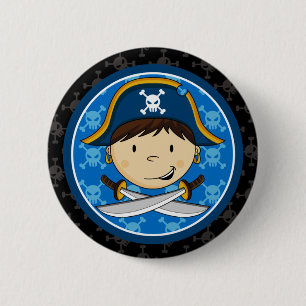 Piraten-Kapitän Button Badge
