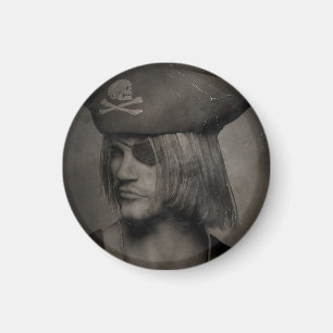Piraten-Kapitän Portrait - antiker Effekt Magnet