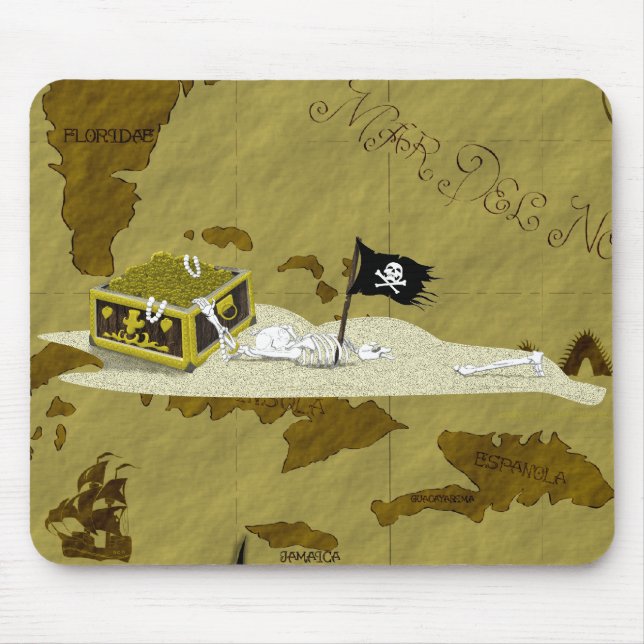 Piraten-Karte #1 Mousepad (Vorne)