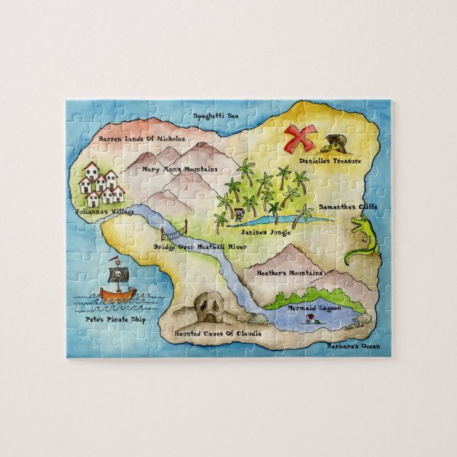 Piraten-Karten-Puzzlespiel Puzzle (Horizontal)