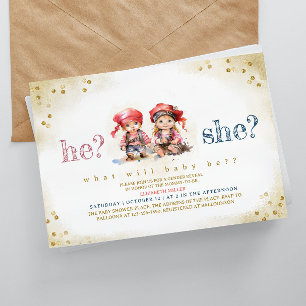 Piraten Kinder, die das Geschlecht haben, zeigen K Einladung