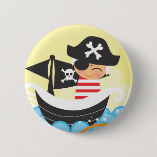 Piraten-Kinderknopf Button