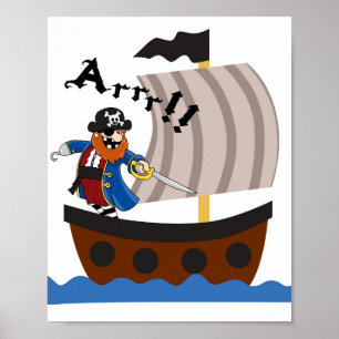 Piraten-Kinderzimmerposter Poster