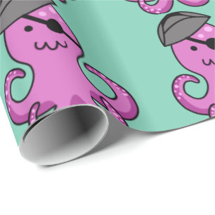 Piraten-Kraken-Gewohnheits-Packpapier Geschenkpapier