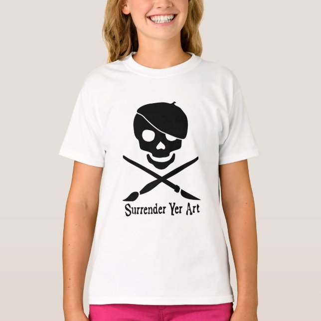 Piraten-Künstler T-Shirt (Vorderseite)