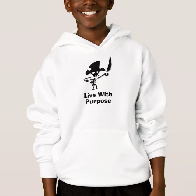 Piraten leben mit Absicht Hoodie (Vorderseite)