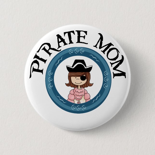 Piraten-Mama Button (Vorderseite)