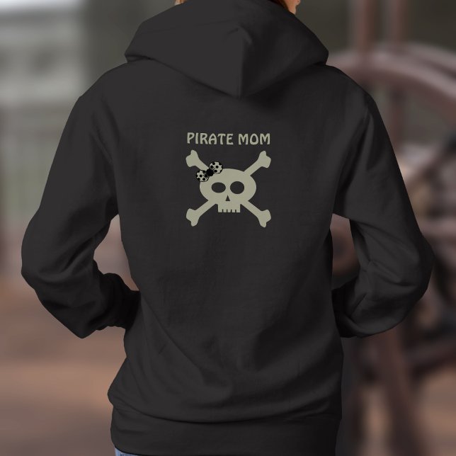 Piraten Mama Niedlich Skull und Crossbones Womens  Hoodie (Me hearties, throw on this hoodie and sail the seas of motherhood in style!)