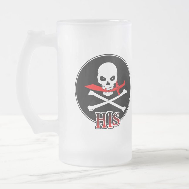 Piraten Mattglas Bierglas (Links)