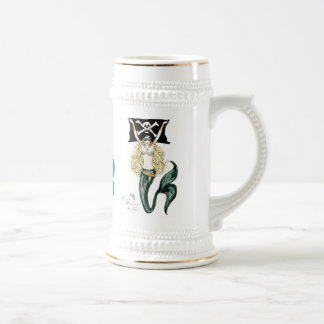 Piraten-MeerjungfrauStein ~ durch Kat-Wanderer Bierglas