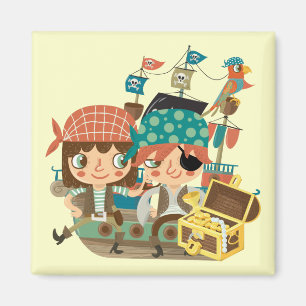 Piraten mit Schatz Magnet
