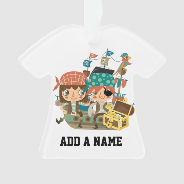 Piraten mit Schatz Ornament (Vorderseite)