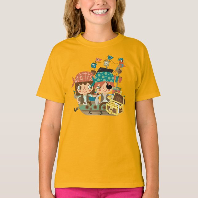 Piraten mit Schatz T-Shirt (Vorderseite)