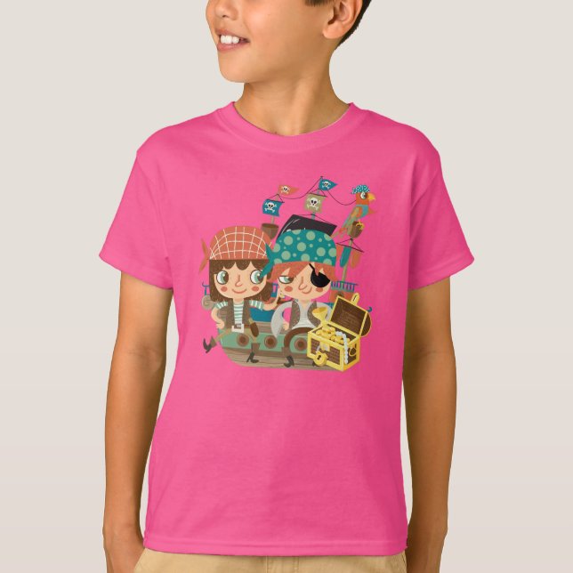 Piraten mit Schatz T-Shirt (Vorderseite)