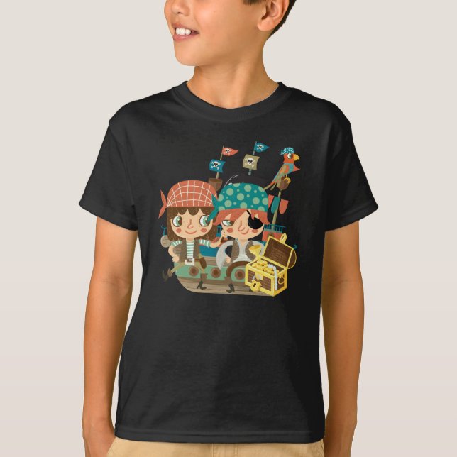 Piraten mit Schatz T-Shirt (Vorderseite)